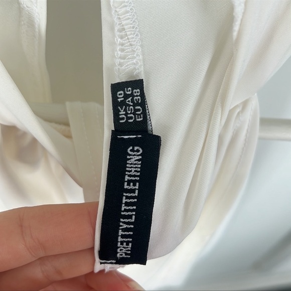 PLT White Ribbed Crop Tank – Cutout Trendy Fit - Picture 6 of 7